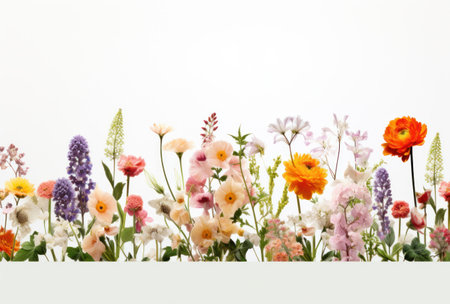 a arrangement of flowers arranged in a row,の素材
