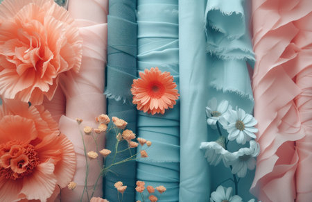 different fabrics and sewing material.の素材