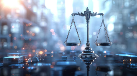 a scale of justice.の素材