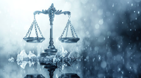 a scale of justice.の素材