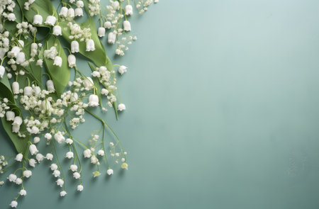 an arrangement of lilies of the valley,の素材