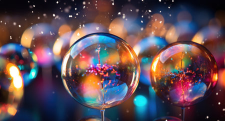 best happy new year images wallpapers of colorful lights.の素材