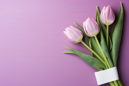 love cards, envelopes and tulips.の素材