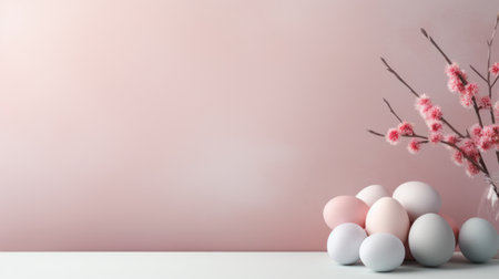 An exquisite, minimalist Easter backdrop.の素材