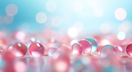 shiny circles with colors scattered on the background,.の素材