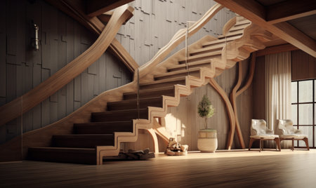 design stairs wood,.の素材