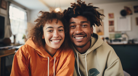 two girls in sunglasses are smiling in the background.の素材