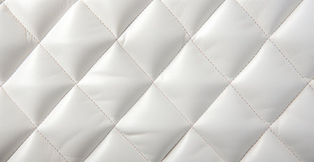 white quilting texture in a close up.の素材