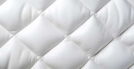white quilting texture in a close up.の素材
