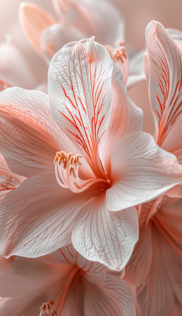 bouquet of white flowers looking to the front.の素材