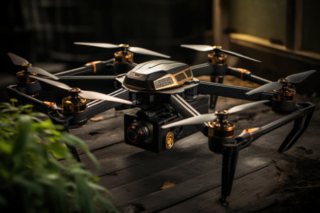 image flying over a rice field drone with a sunflower in background.の素材