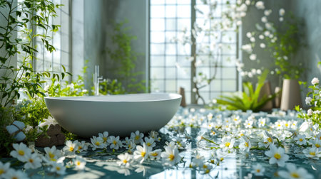 Bathroom spa background.の素材
