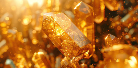 a screen showing an animation in gold bars.の素材
