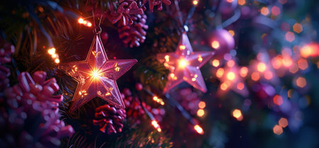 with starry lights all around.の素材