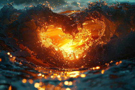 heart of the ocean ocean waves art.の素材