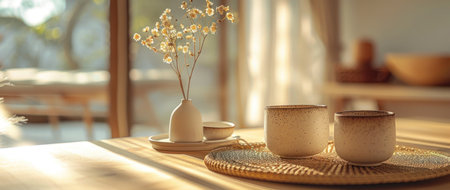 on the desk at home with laptop.の素材