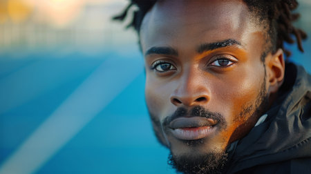 A detailed view of a person wearing a jacket, showing the fabric texture and design elements.の素材