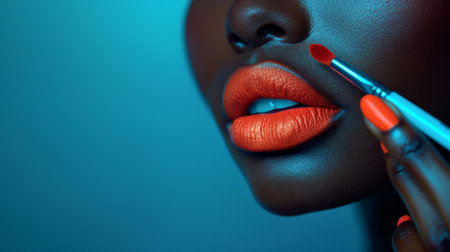 A man is standing in the water, gripping a fishing pole as he waits for a catch.の素材
