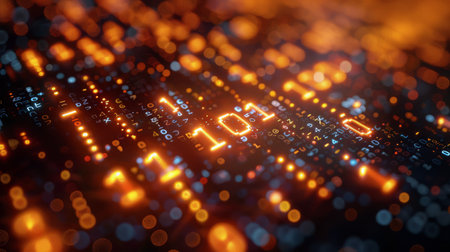 A blurred view of a computer keyboard, highlighting keys and symbols in motion.の素材