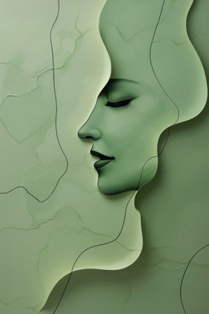 A painting depicting a leafless tree against a stark background, capturing the essence of autumn.の素材