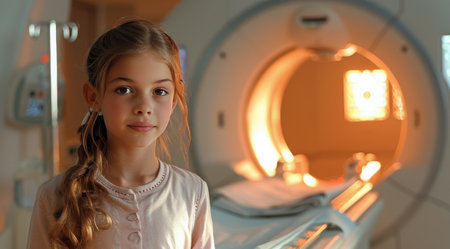 A woman is laying down in a bed inside a room.の素材