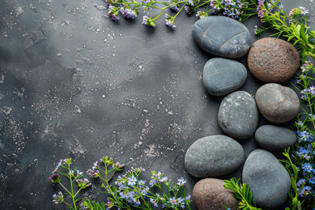 Stack of rocks balanced on a body of water, showing a mesmerizing display of natures forces in action.の素材