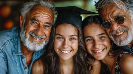 A couple of people hugging each other tightly in a warm embrace. They are standing close, showing their love and connection.の素材