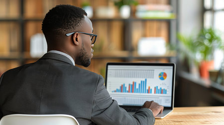 A man sitting in front of a laptop computer, typing on the keyboard.の素材