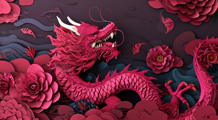 dragon background clip art animation.の素材