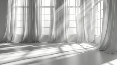 A room featuring a chair and a potted plant against a plain background.の素材