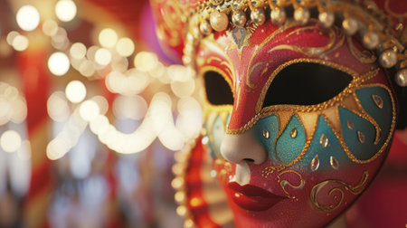 carnival poster template with large copy space for text.の素材