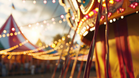 carnival poster template with large copy space for text.の素材