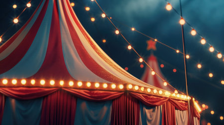 carnival poster template with large copy space for text.の素材