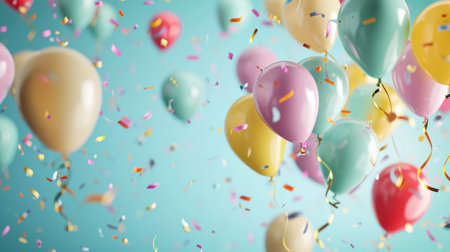 birthday poster template with large copy space for text.の素材