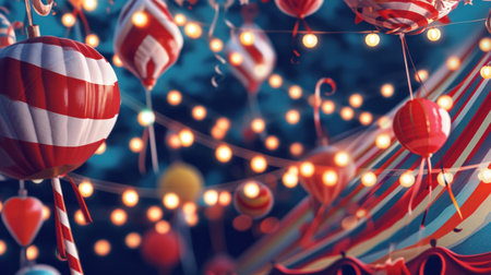 carnival poster template with large copy space for text.の素材