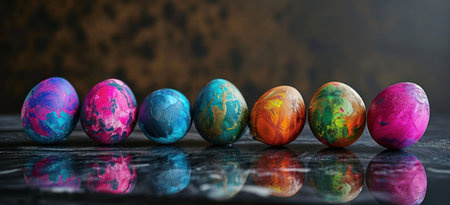 the easter bunnies' latest collection of eggs.の素材