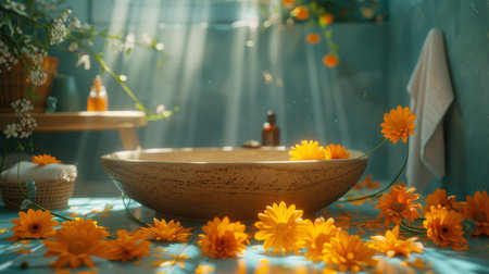 A table showcasing a variety of vases filled with different types of items, creating a visually interesting display.の素材