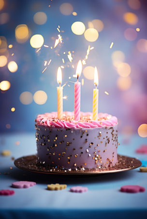 a chocolate cake with a candle on it.の素材