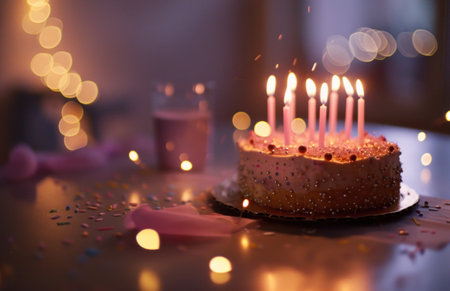 birthday card screenshot thumbnail with birthday candles and balloons...の素材