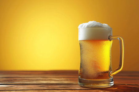 beer poster template with large copy space for text.の素材