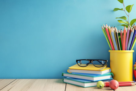 education poster template with large copy space for text.の素材