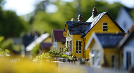 house model with free shipping on the table.の素材