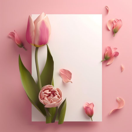 8 march card template with large copy space for text.の素材