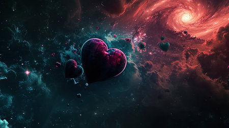 background with hearts for lovers.の素材