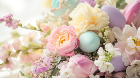Easter Blooms in Pastel Hues.の素材