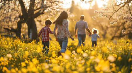 Family Fun in Spring.の素材
