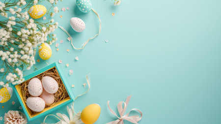 easter sale concept background with copy space.の素材