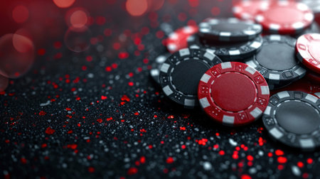 black casino background with copy space.の素材