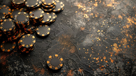 black casino background with copy space.の素材