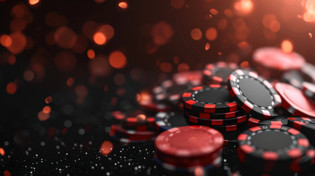 black casino background with copy space.の素材